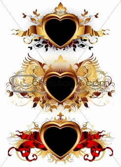 heart forms with ornate elements