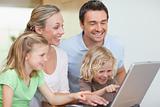 Family surfing the web