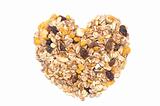 Heart shaped oatmeal love