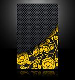 brochure card banner metal flower abstract background style