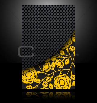 brochure card banner metal flower abstract background style