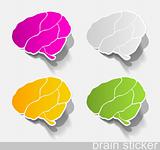 human brain, realistic design elements