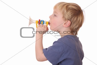 Kid with trumpet
