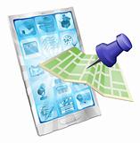Phone map app concept