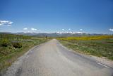 lonely rural road at Gredos mountains