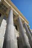 neoclassical columns in Madrid city