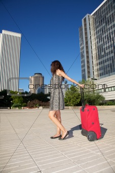 traveler woman in the city