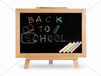 Back to school Blackboard wood frame