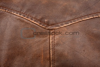 Seam on leather product