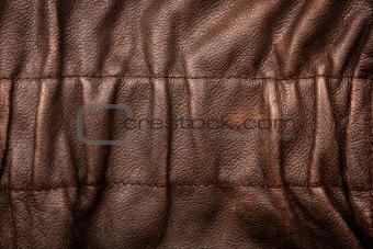 Ruffled leather background
