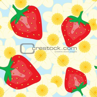 Abstract background with strawberry