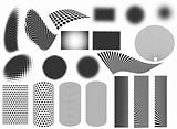 Set of 20 dotted techno textures