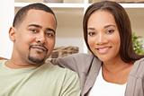 Happy African American Man Woman Couple 