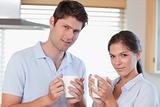Couple drinking coffee