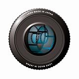 Lens shutter with film