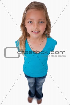 Portrait of a young girl posing
