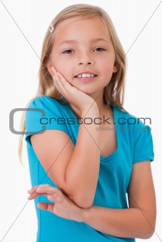 Portrait of a cute girl posing
