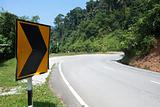 Sharp road curve sign