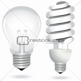 Set energy saving light bulb lamp electricity