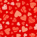 Seamless valentine pattern, vector