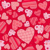 Seamless valentine pattern, vector