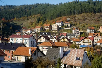 Serbian mountain village