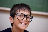 Close up of a smiling schoolboy