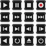 Multimedia control icon set