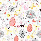 texture of easter rabbits and eggs