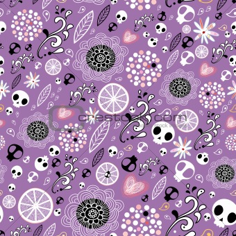 abstract texture with skulls