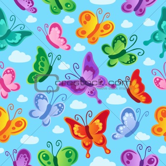 Butterfly seamless background 2