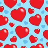 Seamless background with hearts 1