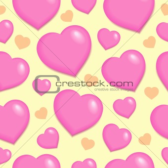 Seamless background with hearts 2