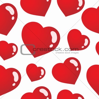 Seamless background with hearts 3