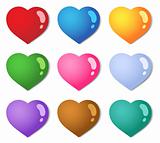 Various color hearts collection 1