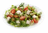 green salad with feta cheese