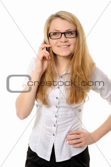 woman using a mobile phone 