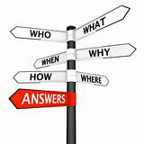 Questions and Answers Signpost