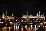 The Kremlin view at night.