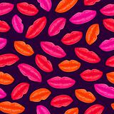 Seamless Pattern With Bright Lips