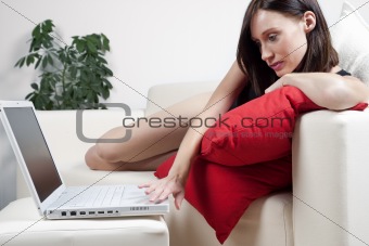 Young woman relaxing at home