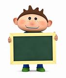 boy with chalkboard