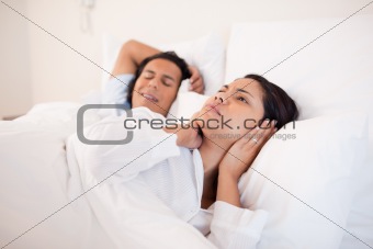 Woman can't sleep next to her snoring boyfriend