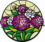 Stained-glass peonies.