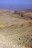 Rocky desert of southern Jordan in Asia