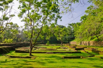 ancient ruins in the vicinity mount Sigiriya, Sri Lanka (Ceylon)