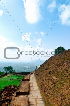 View from mount Sigiriya, Sri Lanka (Ceylon).