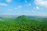 view from  mount Sigiriya  into mountain in the shape of the fem
