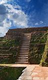 steps and the ruins of the royal palace and the park of Sigiriya