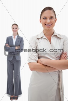 Portrait of smiling businesswomen posing